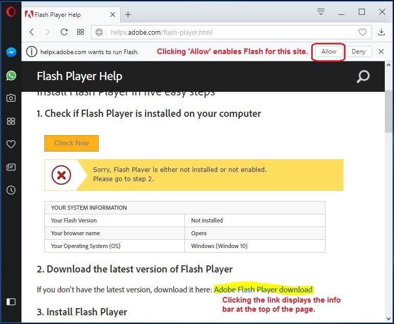 Como atualizar Adobe Flash Player no Opera