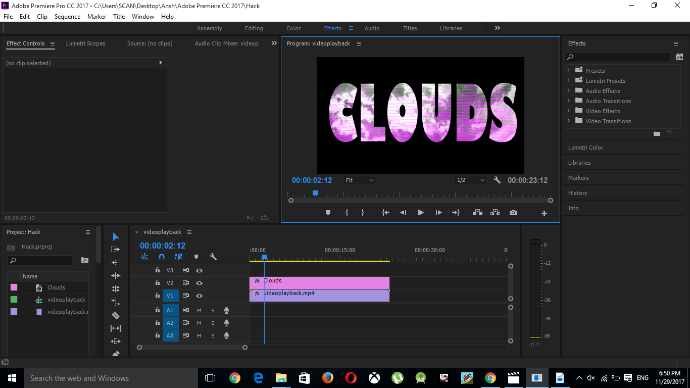 Solved Adobe Premiere Pro Cc 2017 Showing Colored Bars Adobe Support Community 9530227