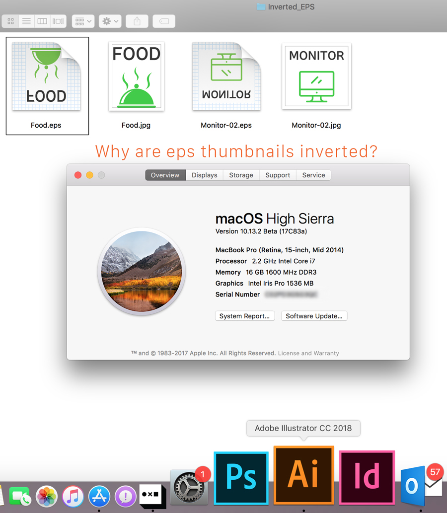 Solved Inverted Upside Down Eps Thumbnails On Mac Os High Adobe Support Community