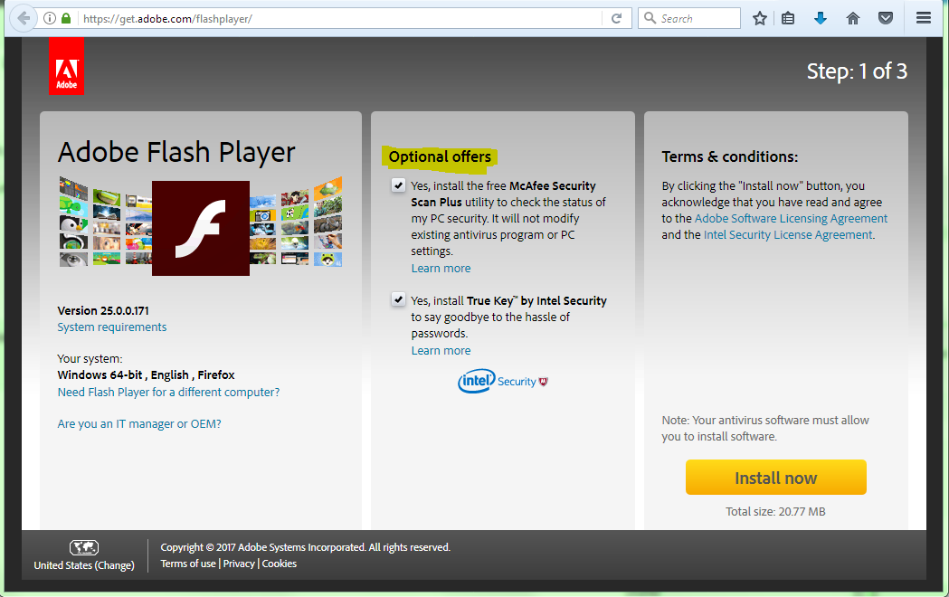 bad to install adobe flash player on chrome