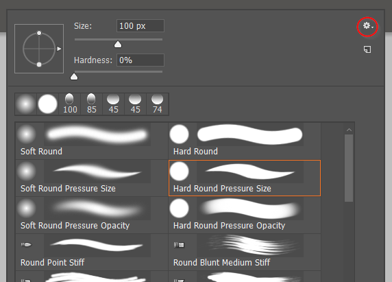 How can i see the brush types and names previews o... - Adobe Community ...