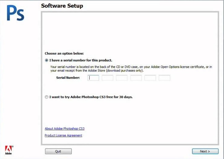 adobe photoshop cs3 activation key download