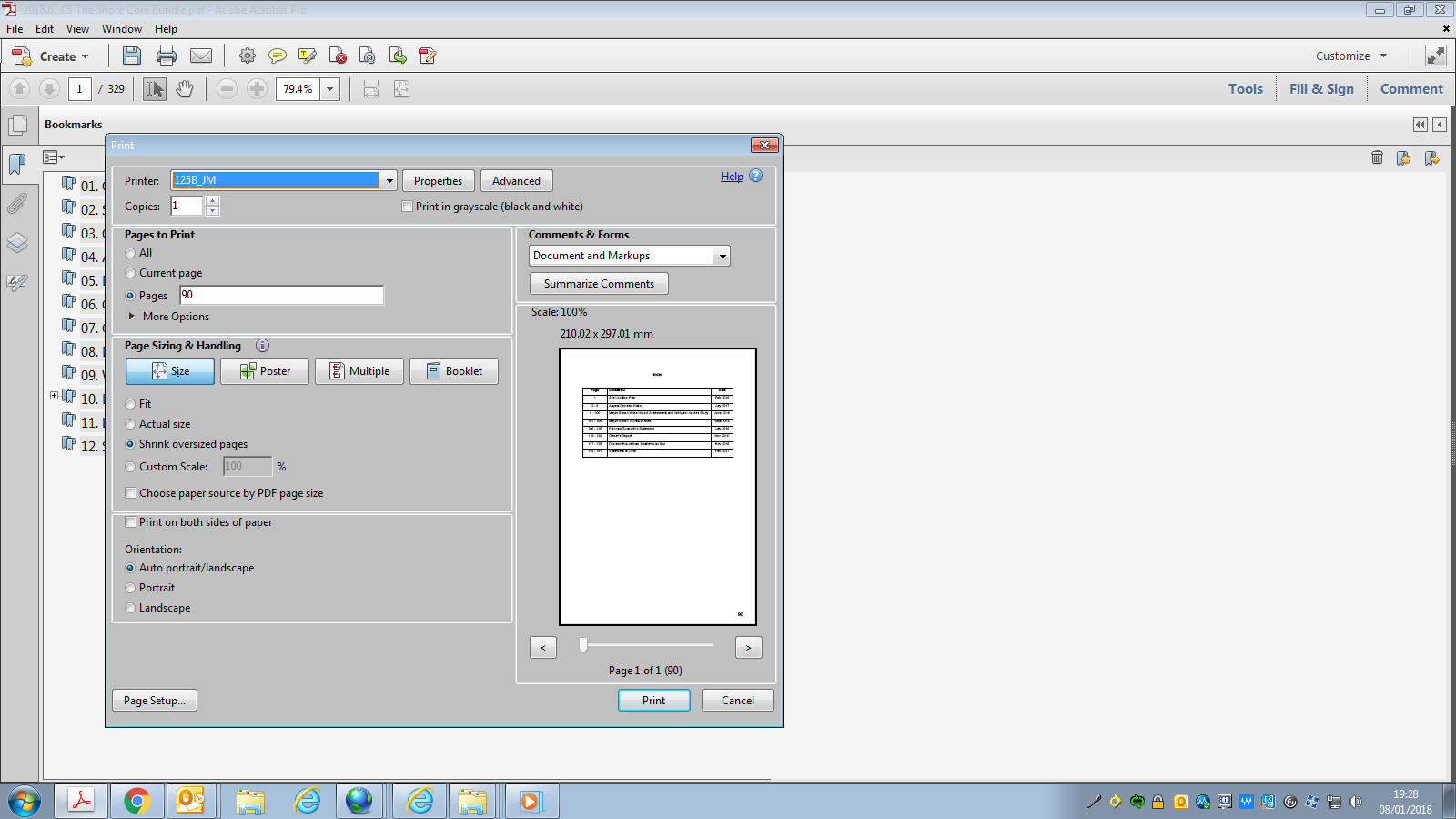 bookmark in adobe acrobat pro 9