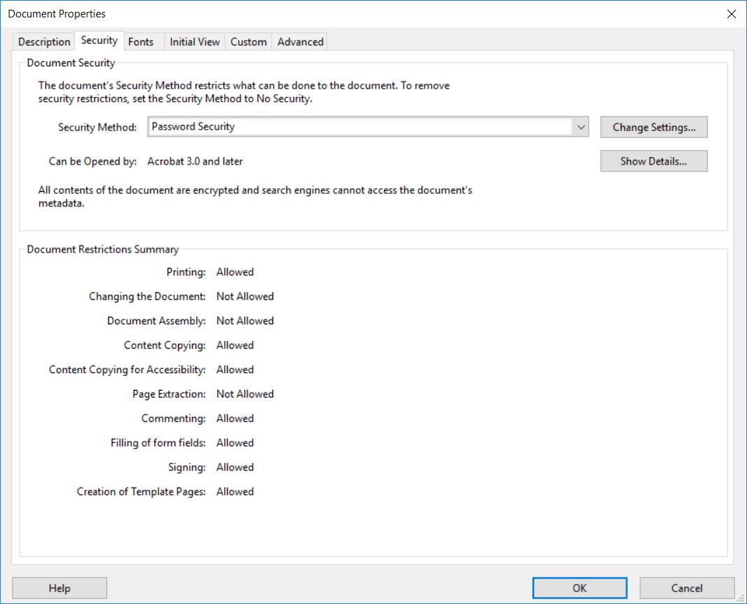 Solved: Permissions Password on Adobe Acrobat Pro - I neve... - Adobe ...