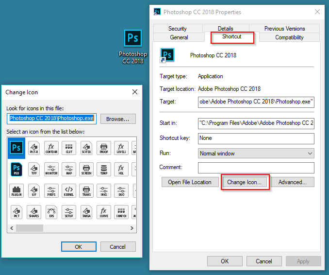 adobe photoshop icon not showing