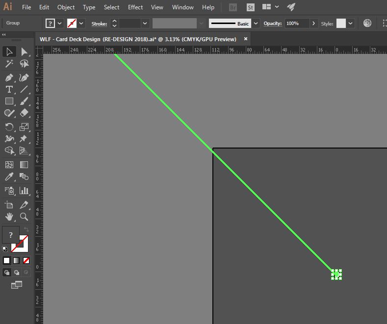 Solved How Do I Get Rid Of This Green Diagonal Line On Il Adobe Support Community