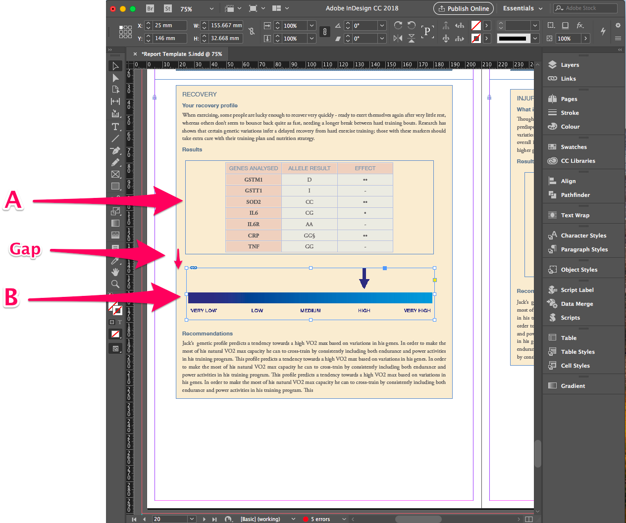 indesign anchored object text wrap not working