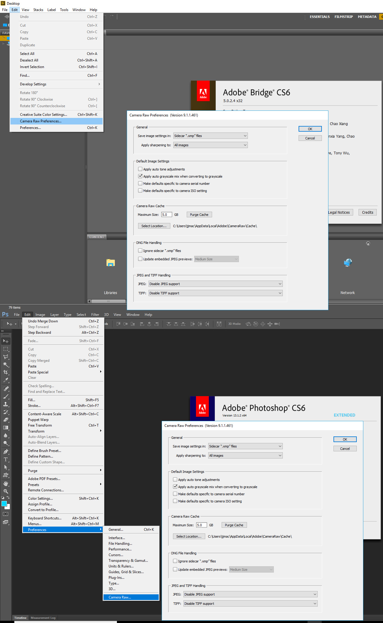 adobe bridge cs6 parent application