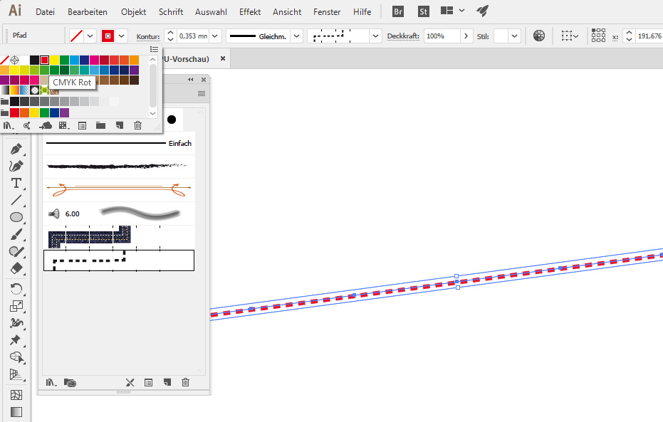 Solved Change Color With Dotted Line Adobe Support Community