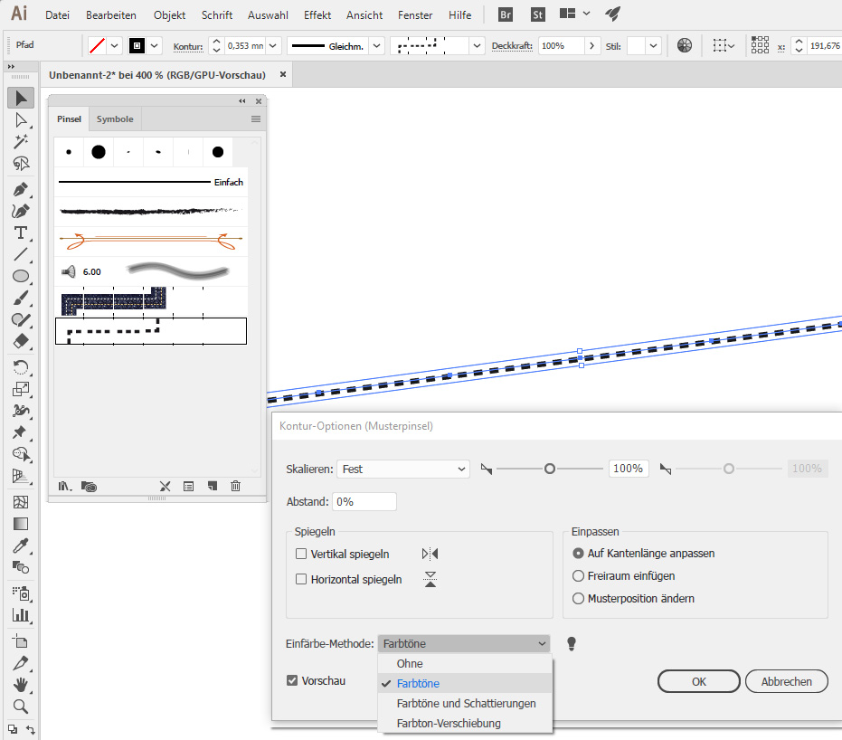 Solved Change Color With Dotted Line Adobe Support Community