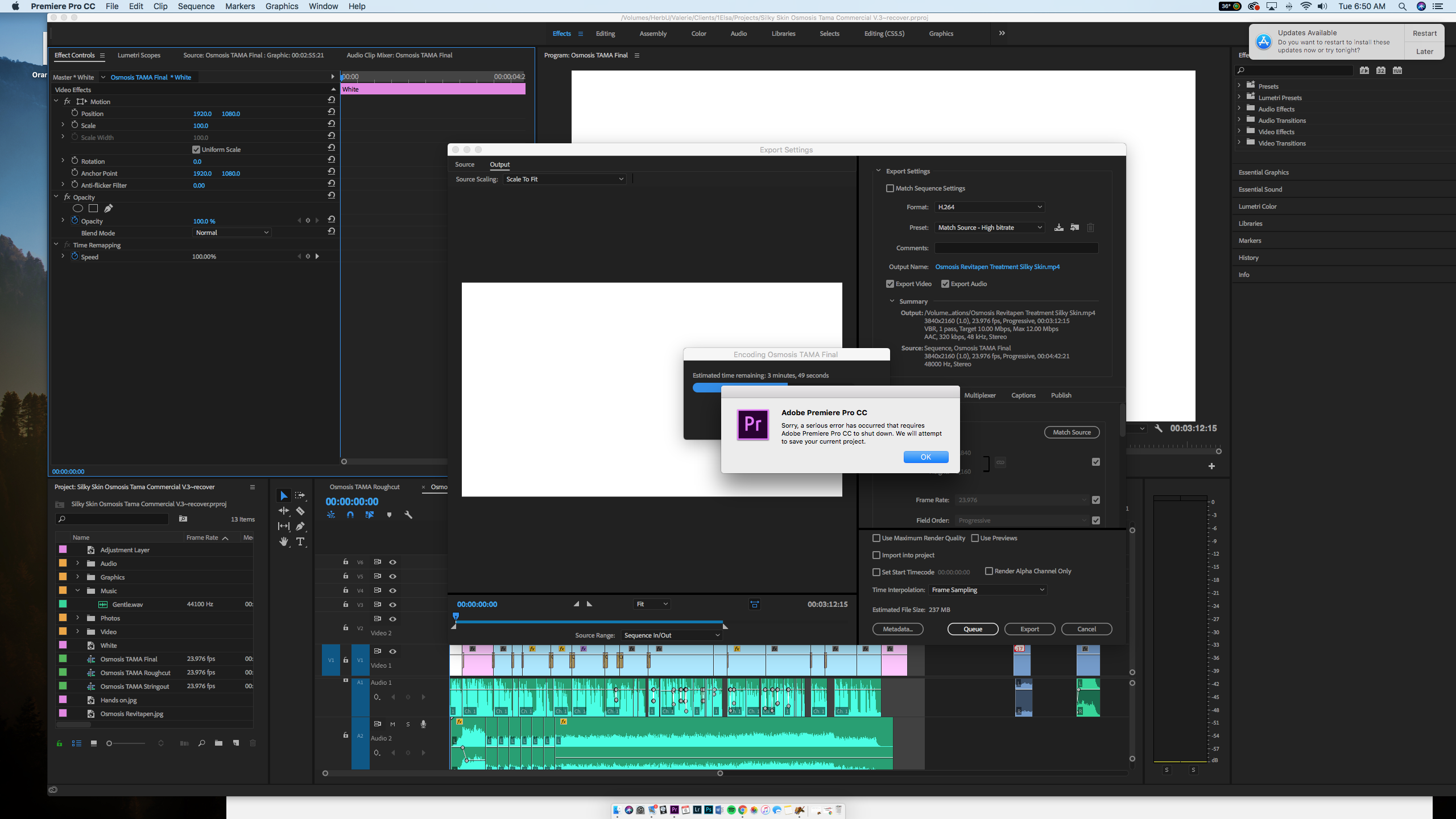 Не удалось создать буфер изображения adobe premiere что делать