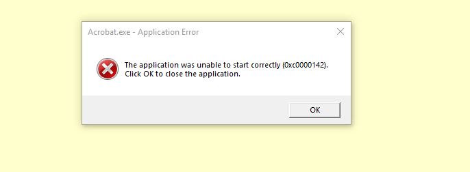 Acrobat Pro 2017 Error message Application was una - Adobe 