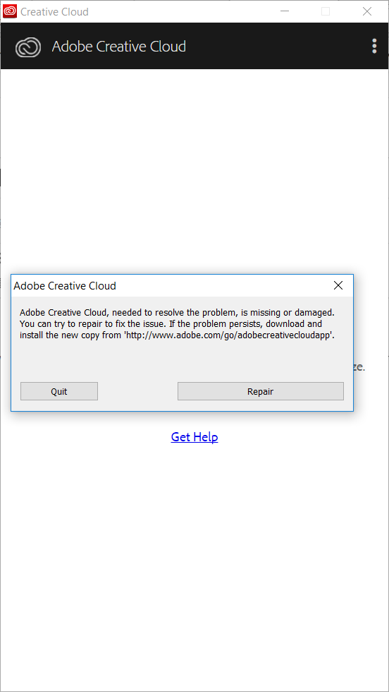 adobe creative cloud desktop error uninstalling