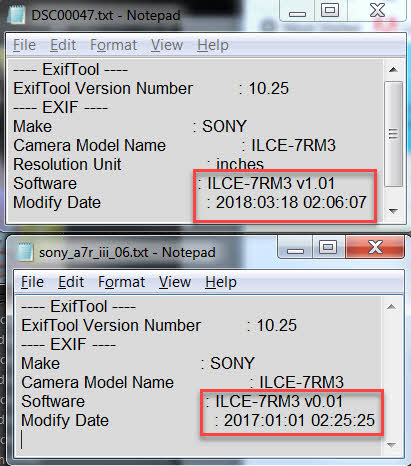 lightroom 5.7.1 exiftool sony a73 mac the file appears to be unsupported or damaged