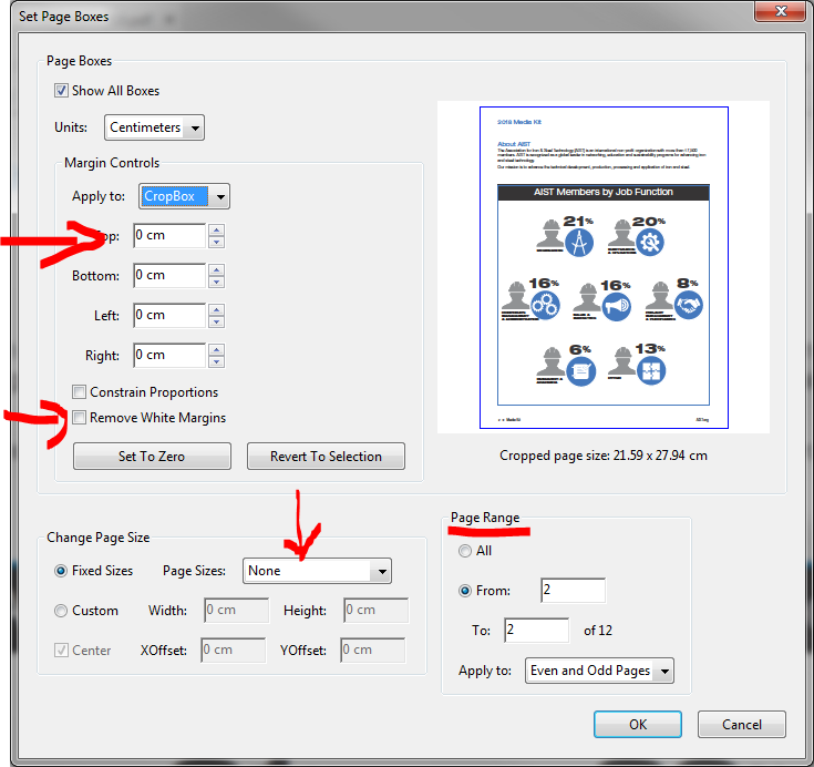 windows pdf reader margins