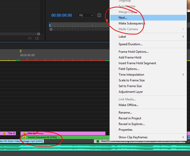 adobe premiere pro warp stabilizer requires clip dimensions to match sequence