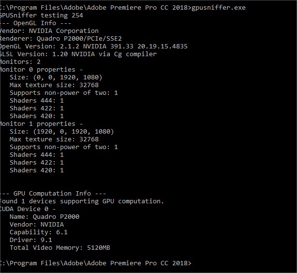 Solved Premiere cc 2018 and NVIDIA Quadro P2000 Adobe Community