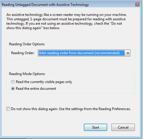 Solved: Reading Untagged Document with Assistive Technolog... - Adobe  Support Community - 9816455
