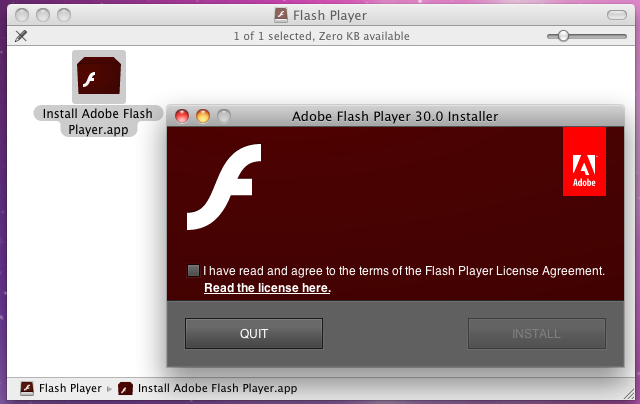 what kind of flash player do i need for mac os x 10.68