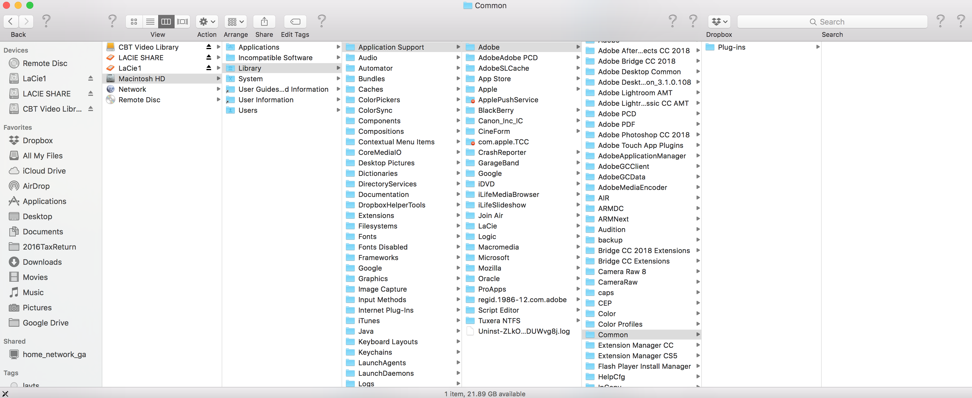 User library folder