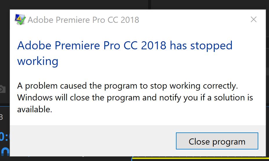 Premiere Pro CC Crashing When I Click "Color" Tab - Adobe Community ...