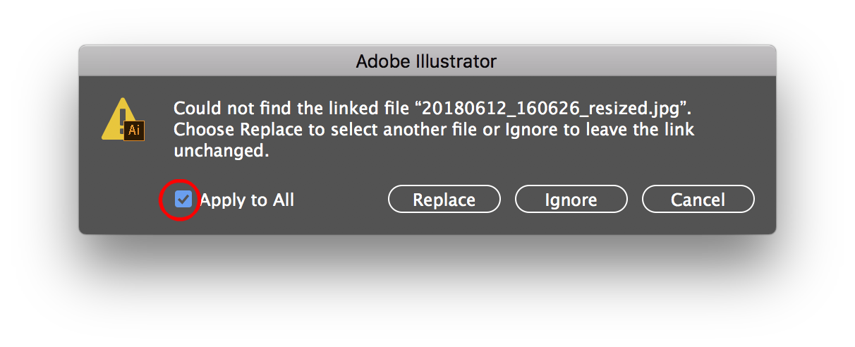 Solved Relinking Files In Illustrator Adobe Support Community