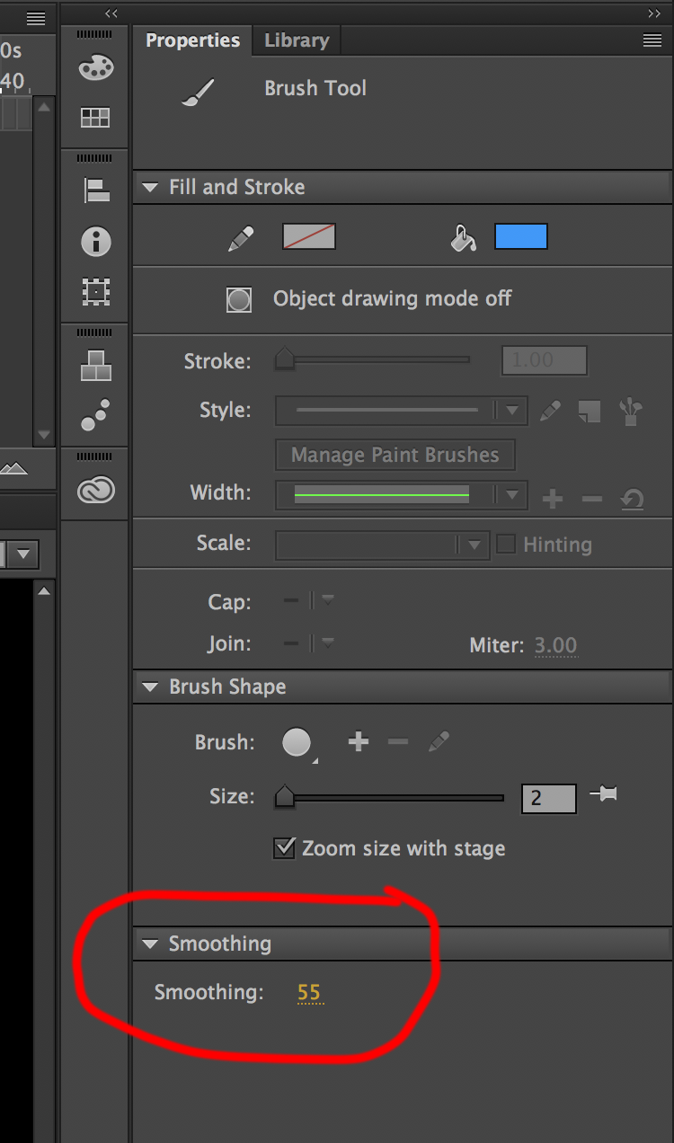 Solved Flash Cs6 Brush Stroke Adobe Support Community