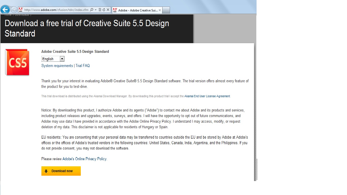 adobe creative suite 5 design premium download trial