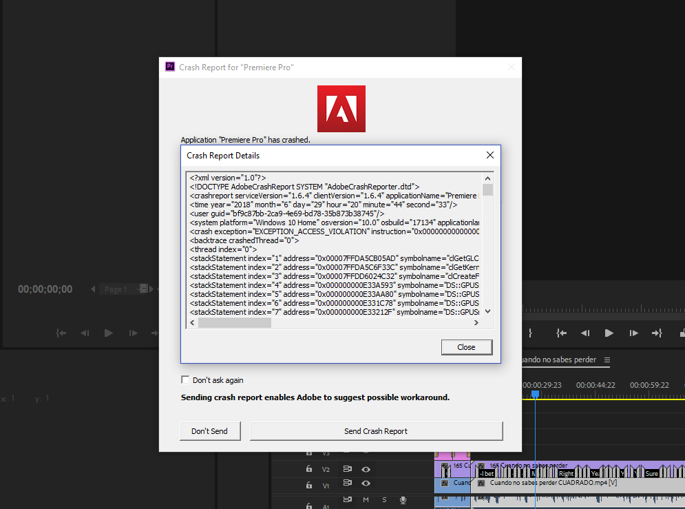 Solved: Getting A Crash Every Time I Open Premiere. - Adobe Community ...