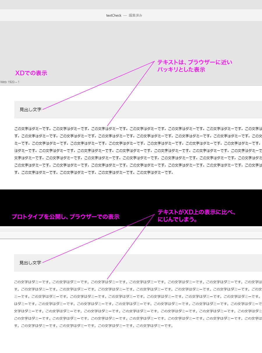 プロトタイプ公開表示でテキストが ぼやける Adobe Support Community 9946758