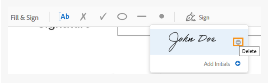 how to clear a signature in adobe
