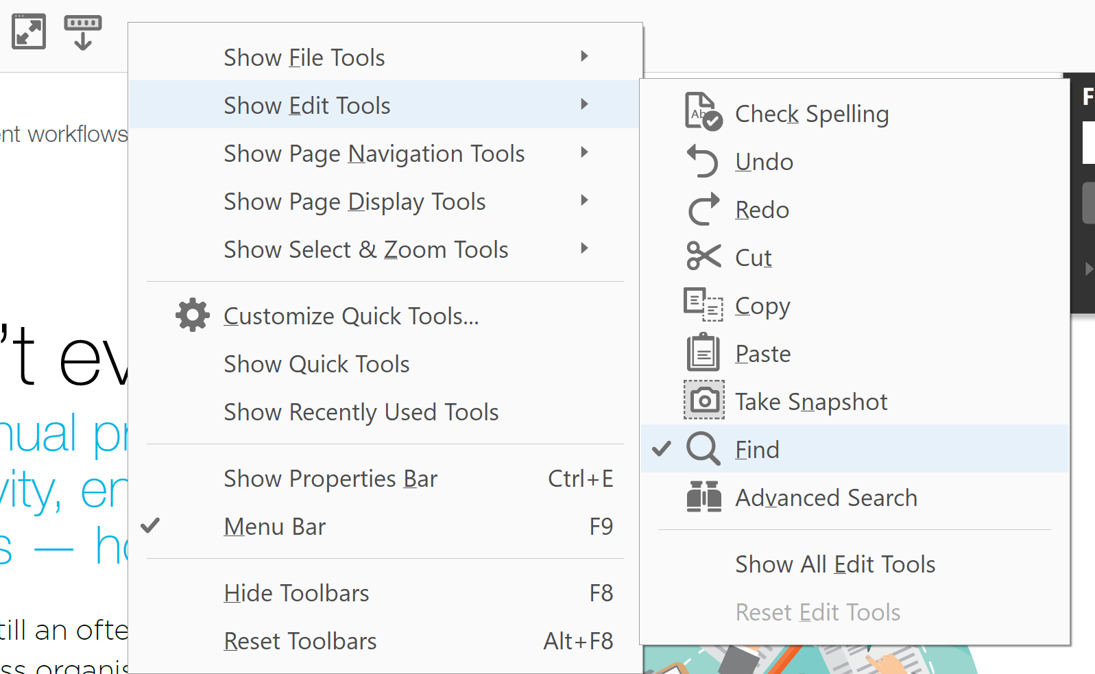 Solved: How To Add Find To Toolbar? - Adobe Community - 9995157