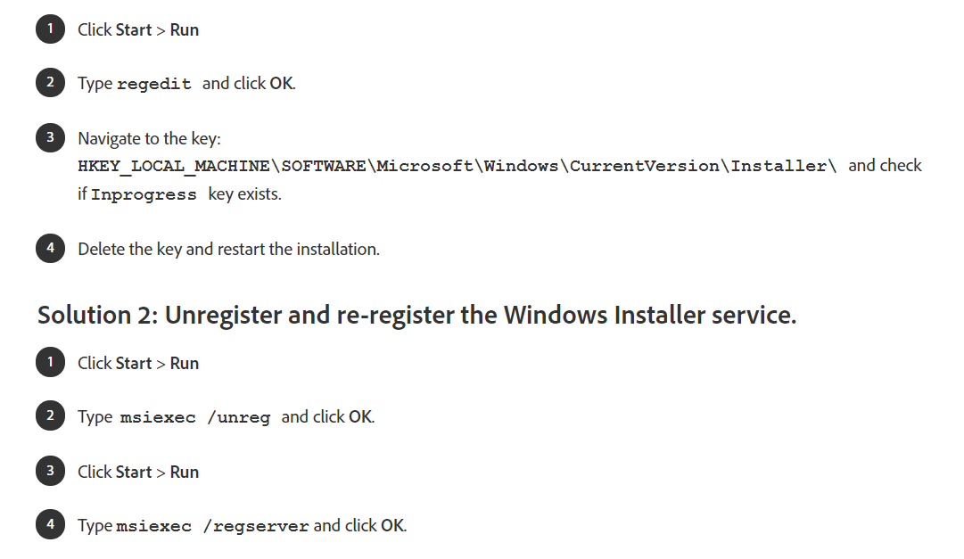 re register windows installer service