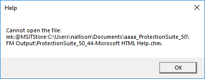 kan inte öppna filen .chm har 7