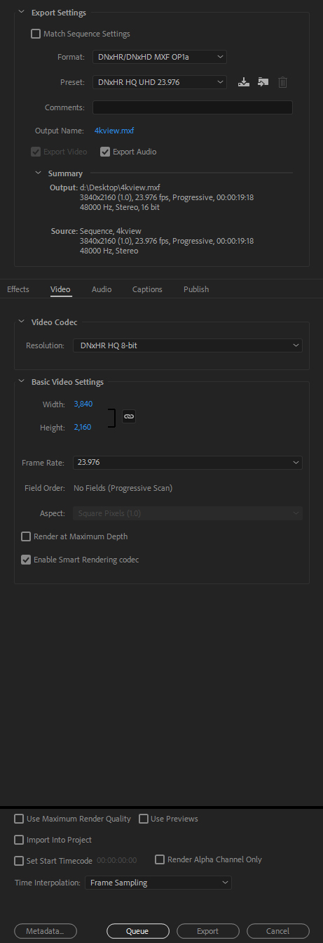 Solved 4k Exporting Bitrate Encoding Adobe Support Community