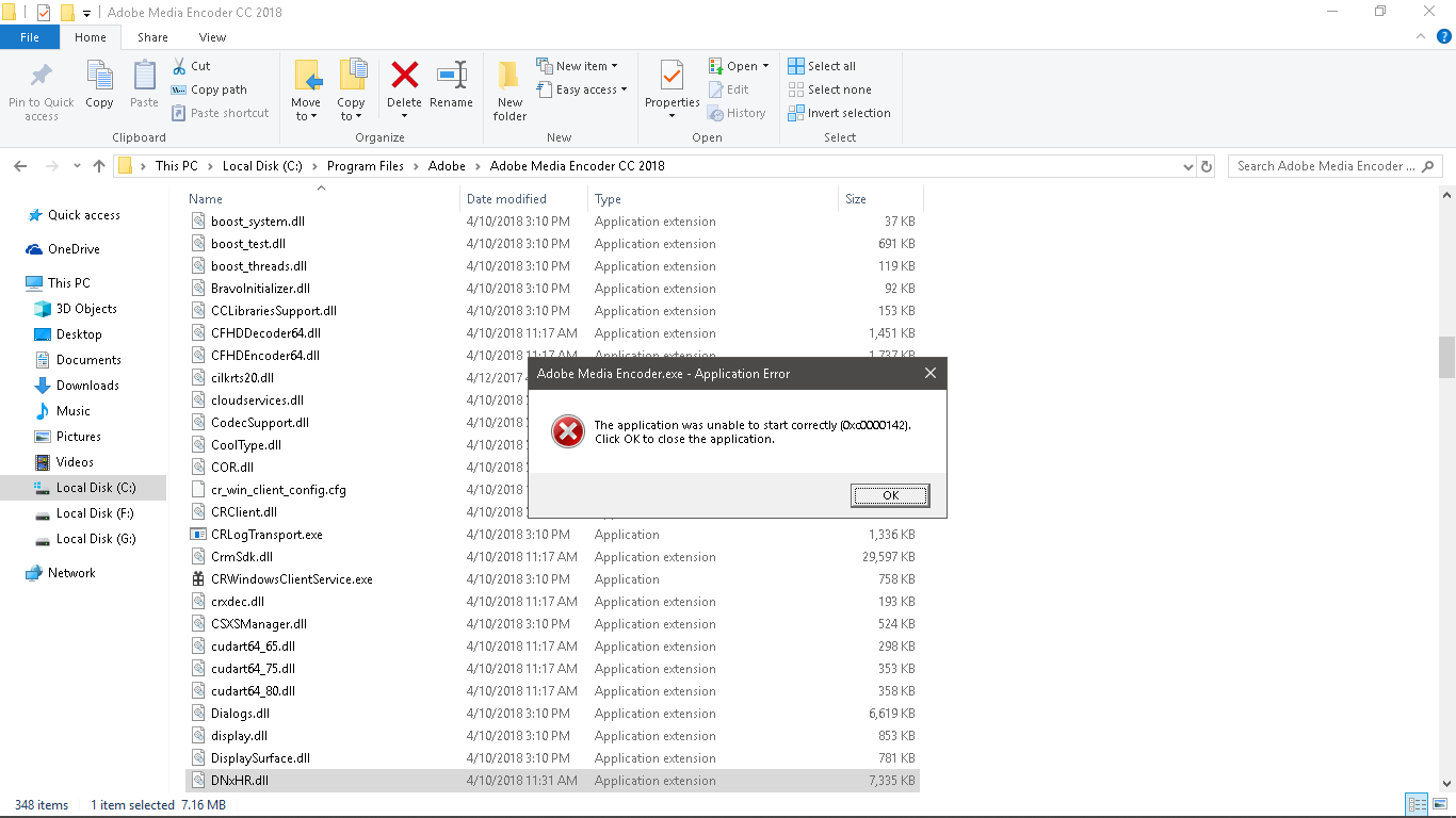 Solved 0xc Error On Adobe Media Encoder Adobe Support Community