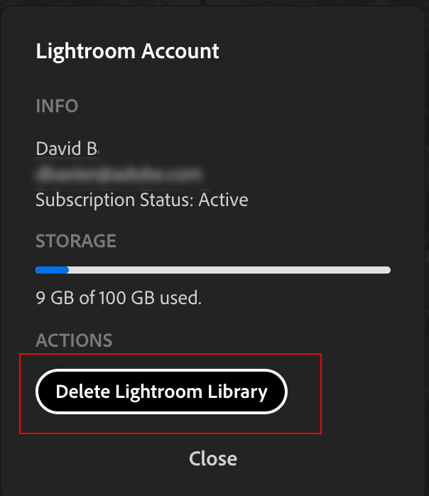 clear lightroom cache