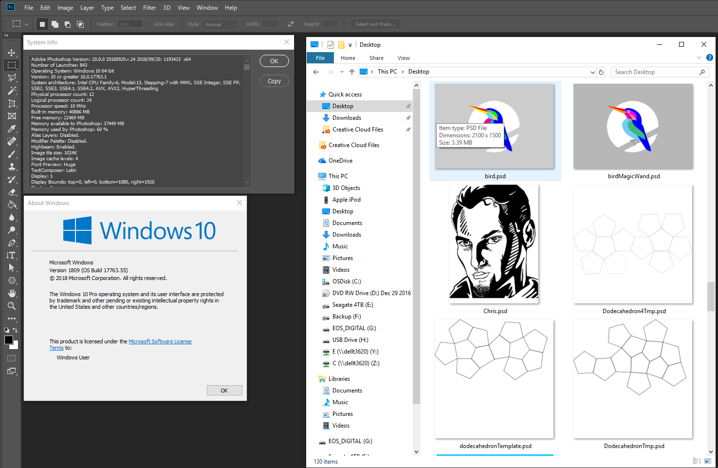 view photoshop thumbnails in windows 8