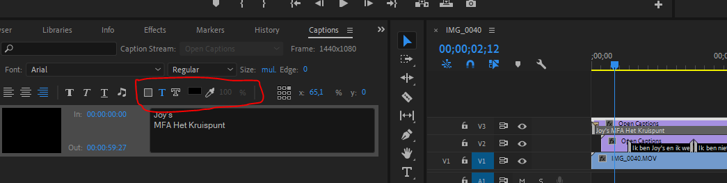 make text transparent adobe premiere with an image behind it