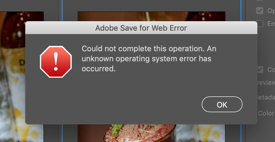 Solved Photoshop 19 Save For Web Error Mac Os Mojave Adobe Support Community