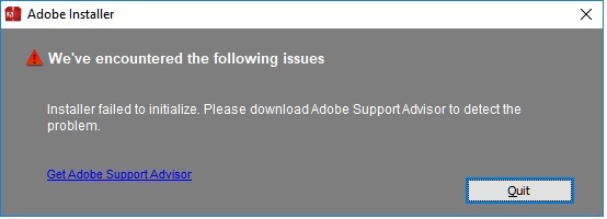 adobe cant download photoshop