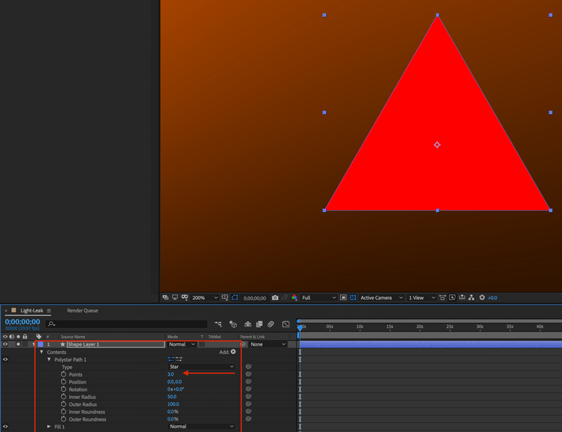 Shape layer. Nanotrillion LADOBE. How to find the Center of the Triangle.