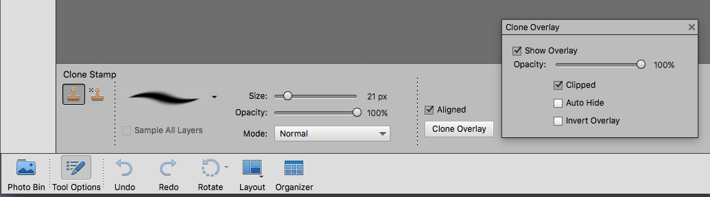 Can t find clone stamp tools to rotate v y axis in Adobe