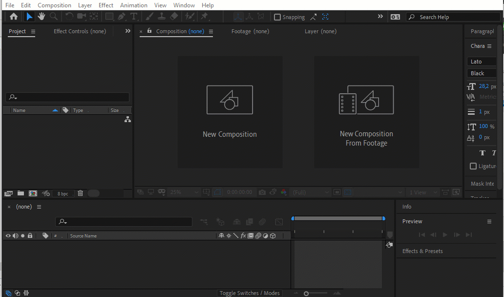 after effects crash cleaning up animation composer