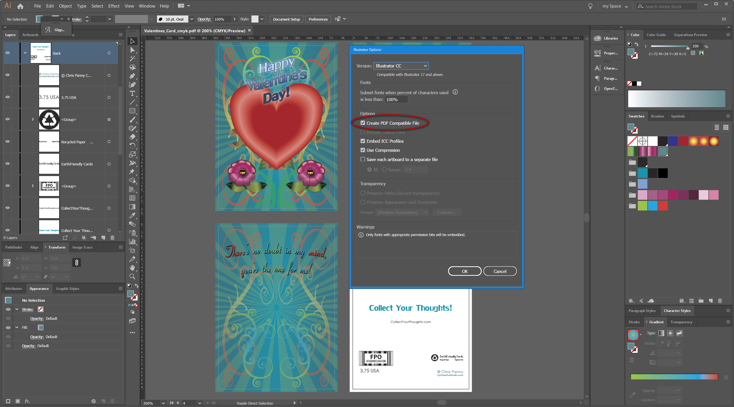 Solved Saving Ai With Create Pdf Compatible File Checked Adobe Support Community