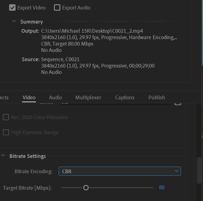 Export bitrate settings don't match results - Adobe Community - 10268964