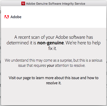 Adobe Genuine Software Integrity Service Mac Disable