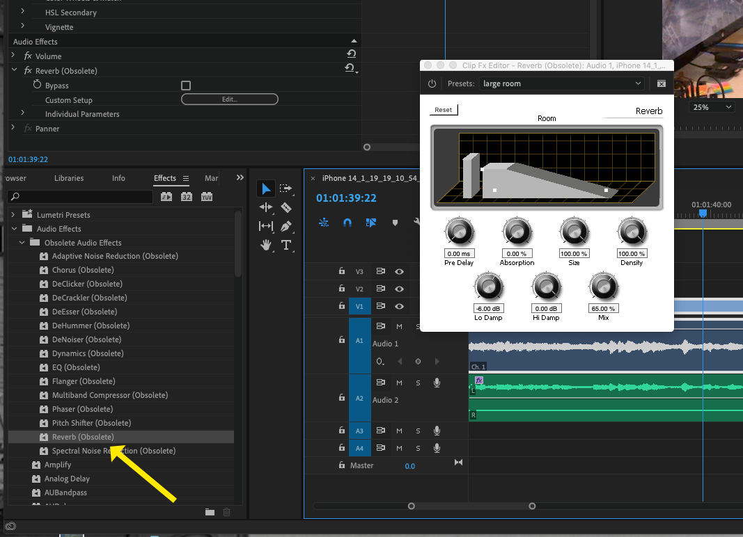 premiere pro studio reverb