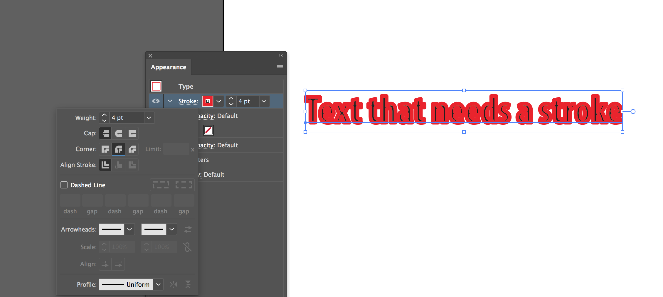 Solved: Stroke Text Outside ... - Adobe Community - 4528148