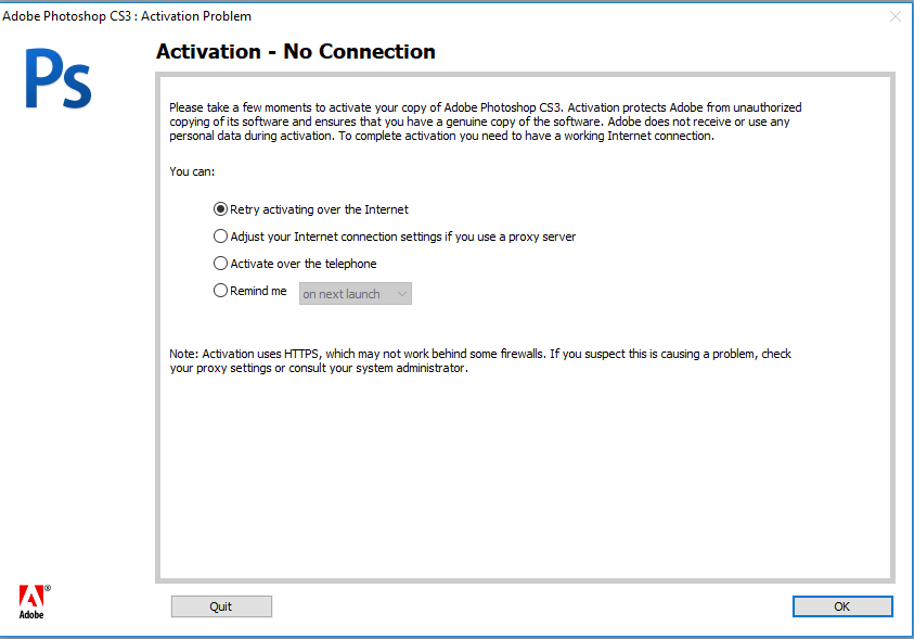cs3 photoshop activation